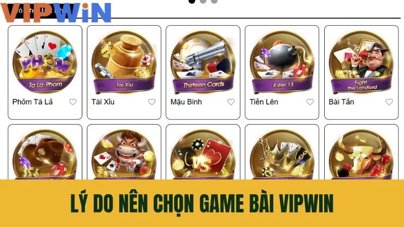 Tại sao bạn nên tham gia cá cược tại sảnh game bài VIPWIN?